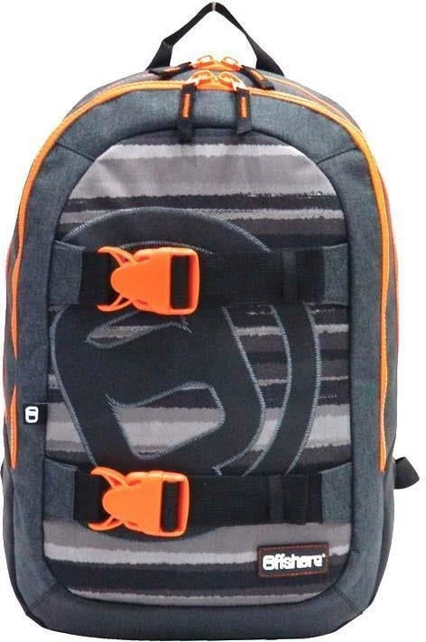 Çantë shpine NEXT Bagtrotter, 51x33x20cm, e zezë-gri-portokalli