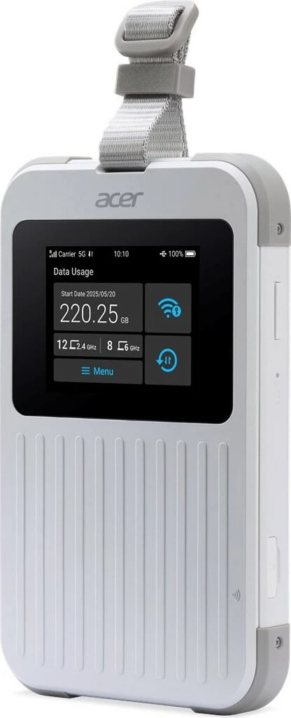 Ruter portativ Acer Connect Enduro M6E 5G, 20GB, Wi-Fi 6E, 4096MB, i bardhë