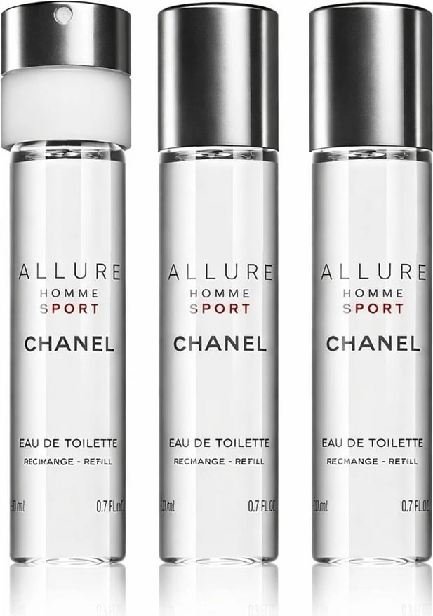 Eau de Toilette për meshkuj Chanel Allure Homme Sport, 60ml (20ml + 2x20ml)