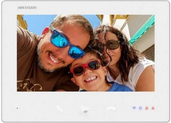 Videofon Hikvision DS-KIS704EY-ACW2, 2 MP, IP65, i bardhë