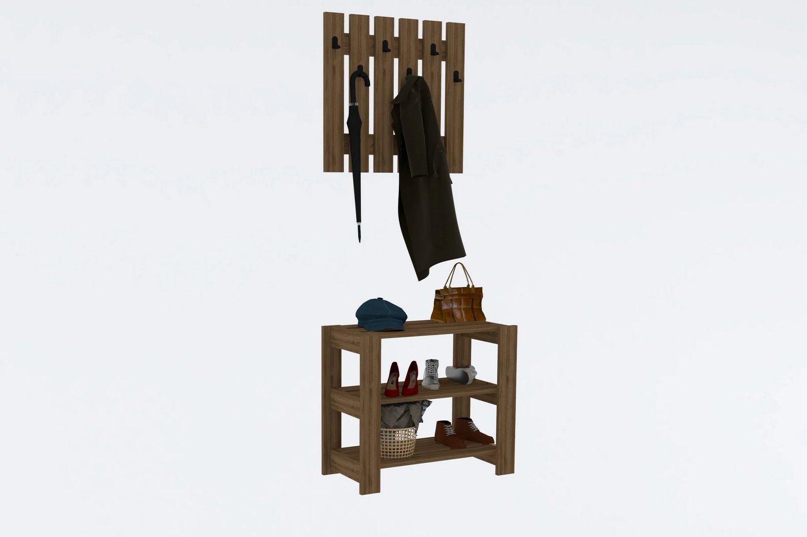 Stendë korridori Skye Decor, ngjyrë arre, Friends