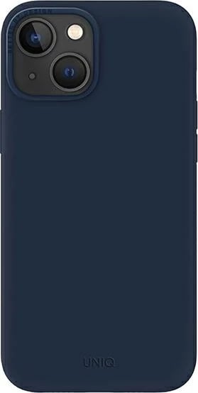 Mbështjellës UNIQ Lino për iPhone 14 Plus, silikon, kaltër