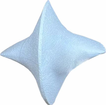 Dekor nyje Renley, polirezine e bardhë, 15x13x13 cm