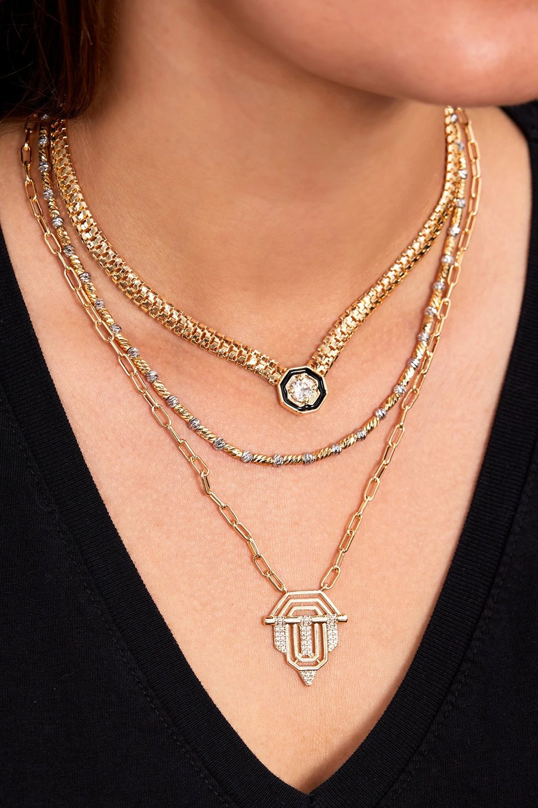 Qafore metalike ngjyrë ari, Elika, ELKGC68401 Qafore metalike ngjyrë ari, Elika, ELKGC68401