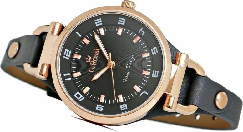 Orë dore për femra G.Rossi, rozë e artë me rrip gri