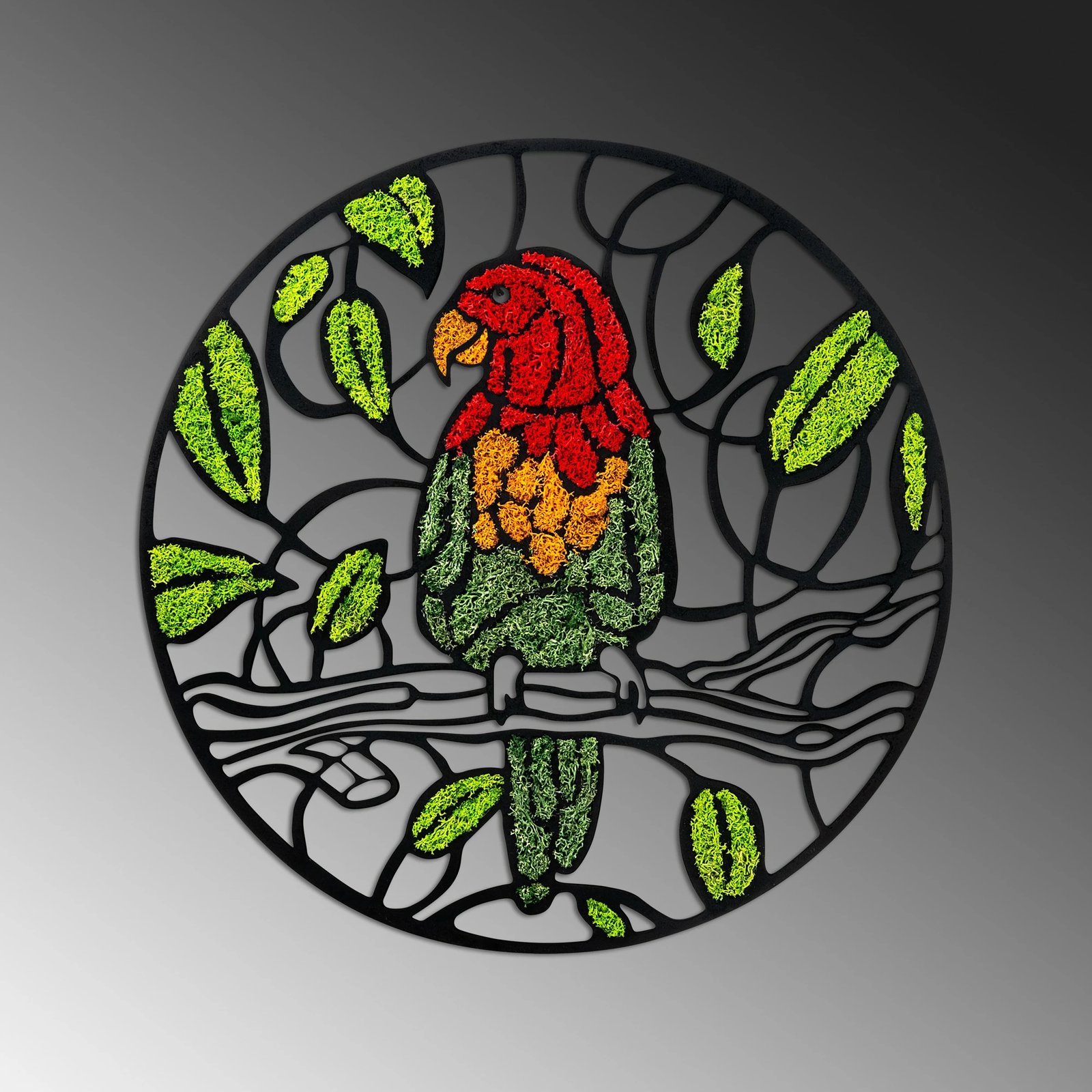 Aksesor dekorativ muri Wallity, myshk - papagall