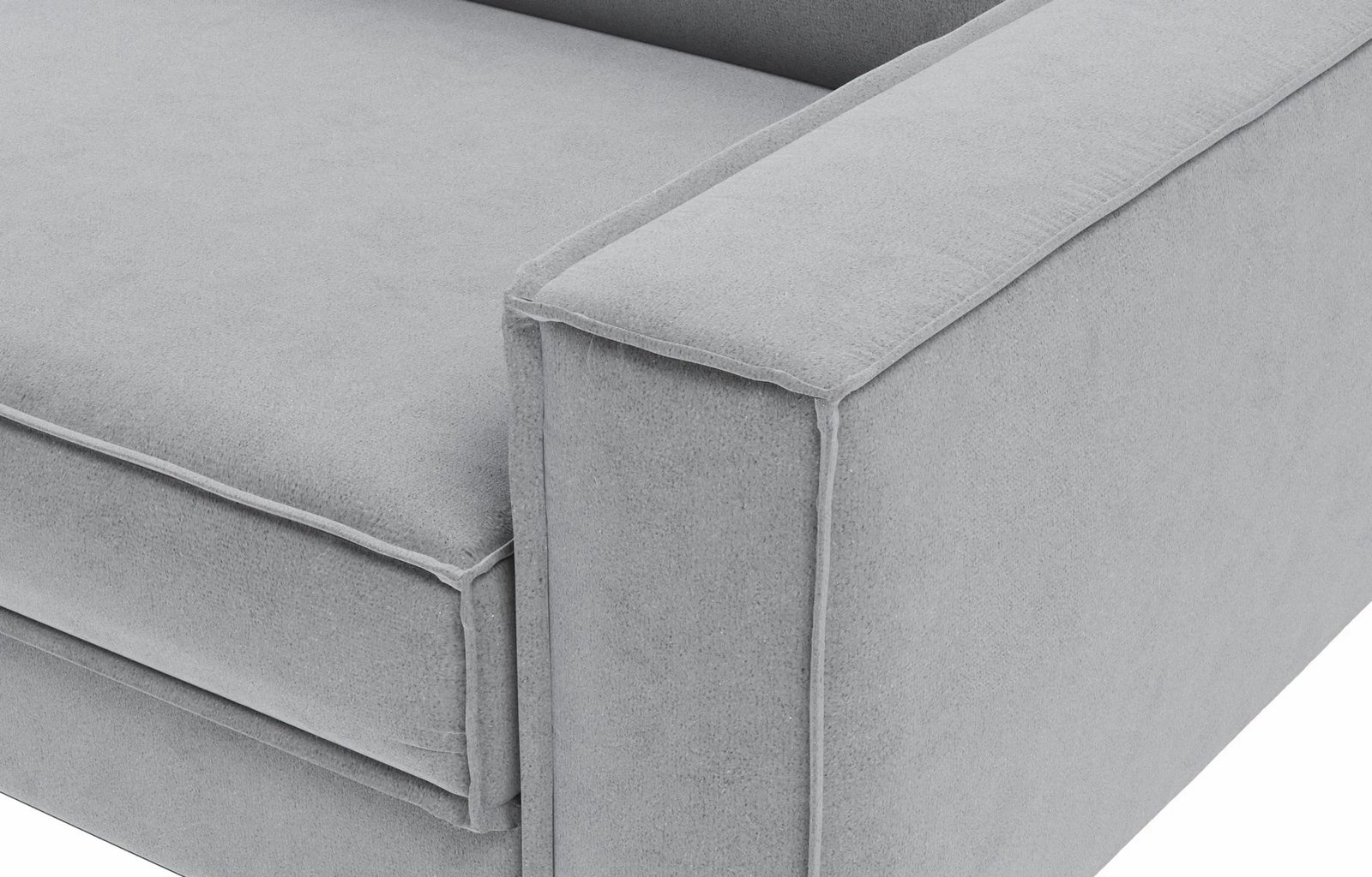 Divan dy-vendësh Atelier del Sofa, ngjyrë gri mjegull, këmbë dru arre