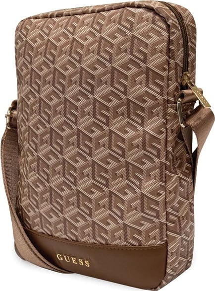 Çantë tabletash Guess GCube Stripe GUTB10HGCFSEW, 10", kafe