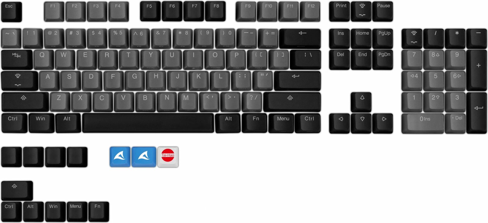 Taste mekanike Sharkoon SKILLER SAC20, 114 copë, ANSI, zeza