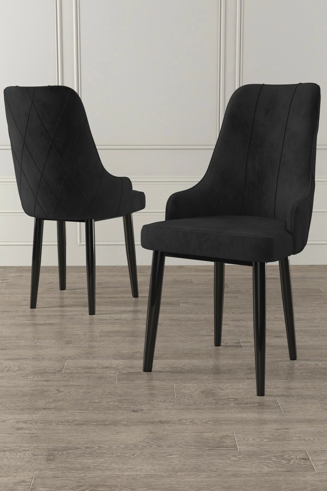 Set karrigesh (2 copë), Hanah Home, Trex, e zezë