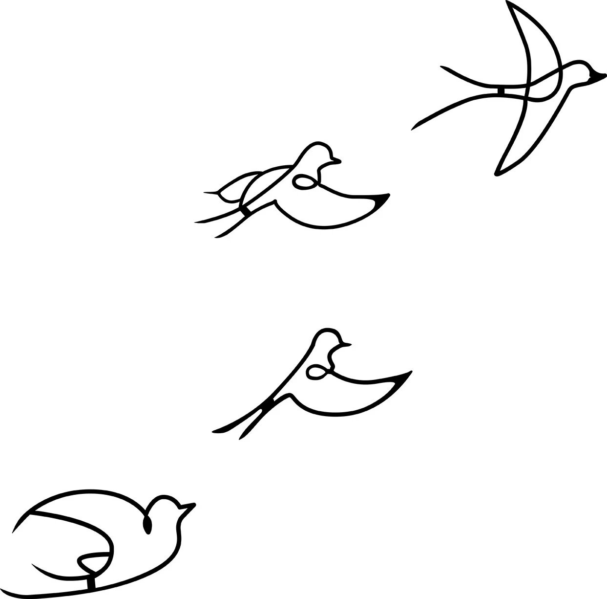 Aksesor dekorativ metalik për mur, Wallity, Hope, 4 copë