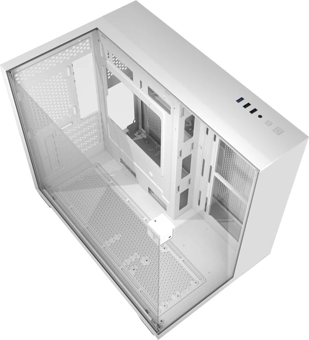 Kasë Darkflash TH285M, midi tower, për pllakë amë M-ATX/ITX, xham i temperuar, e bardhë