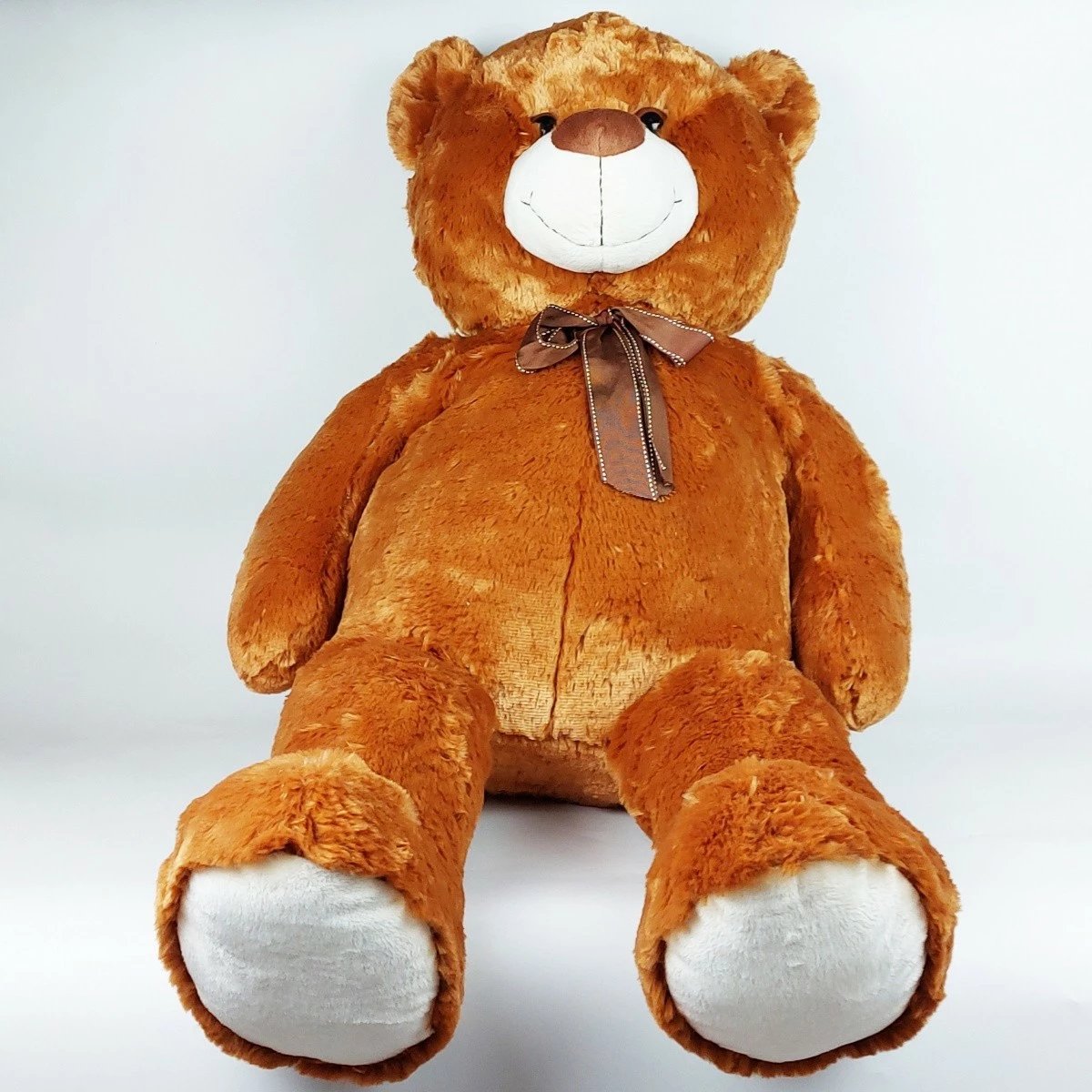 Ari pelushi, Madej, 001773, 100 cm, me fjongo, kafe