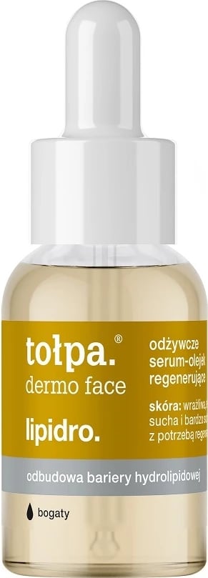 Serum për fytyrë Tołpa Dermo Face Lipidro Nourishing Serum-Oil Regenerating për femra 30ml Serum për fytyrë Tołpa Dermo Face Lipidro Nourishing Serum-Oil Regenerating për femra 30ml