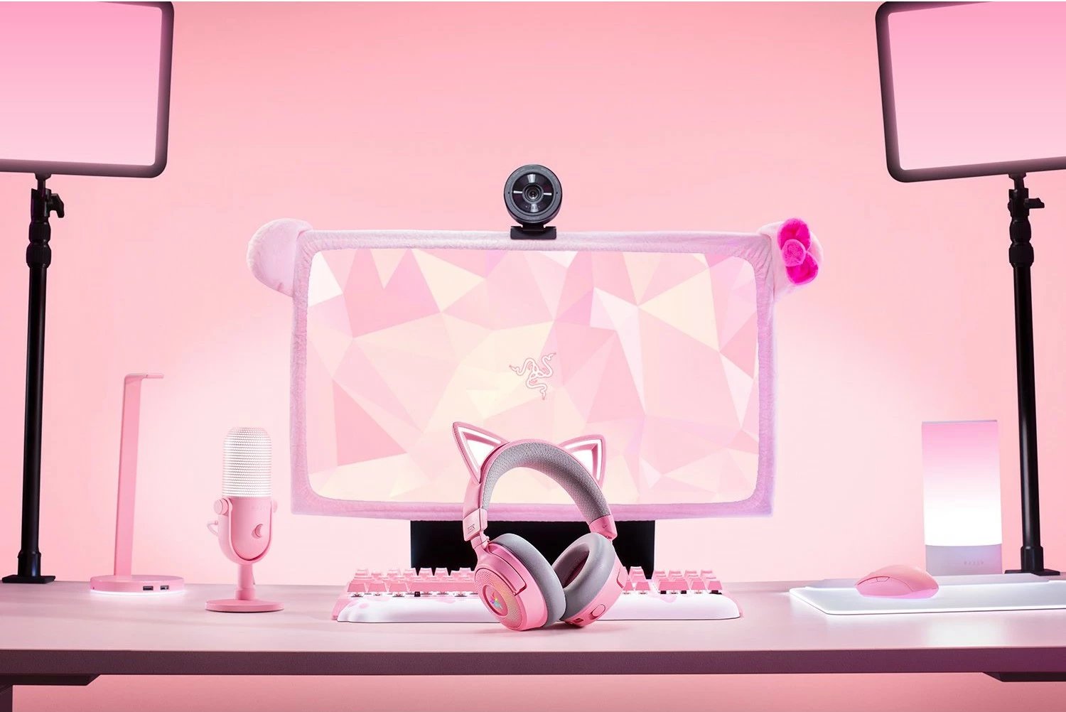 Kufje Razer Kraken Kitty V3 Pro quartz RGB