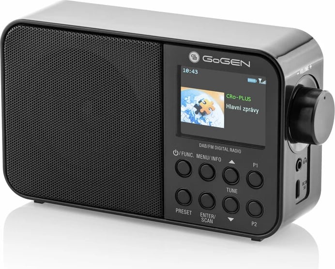 Radio Portative Digjitale me Ekran LCD dhe Bluetooth GOGEN GOGDAB500BTC (Zezë)
