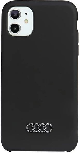 Mbështjellës Audi për iPhone 12/12 Pro 6.1", silikon, i zi