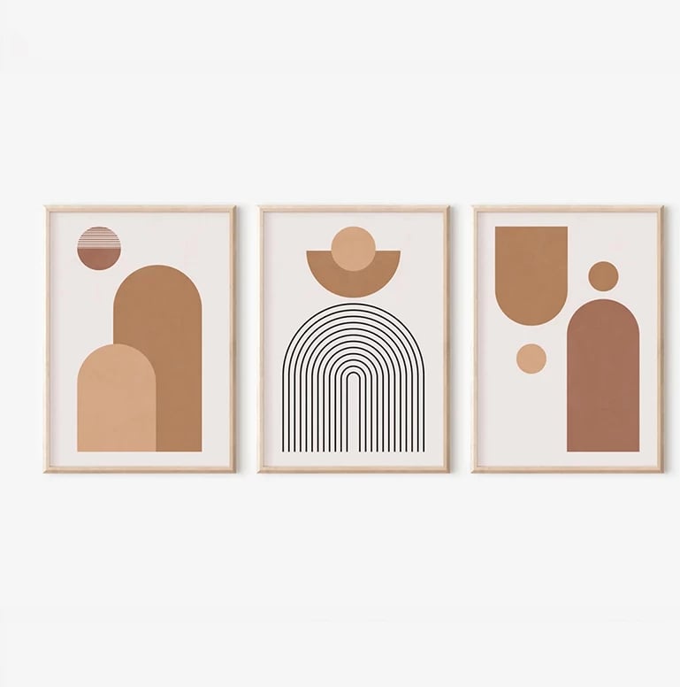 Set pikturash muri në kornizë Jackalon triptik, printim dixhital, 33x1.5x48cm