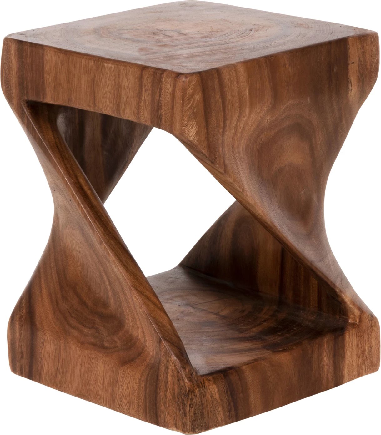 Karrige për bar GEBO, dru suar, ngjyrë arre, katrore, 35x35x46.5cm