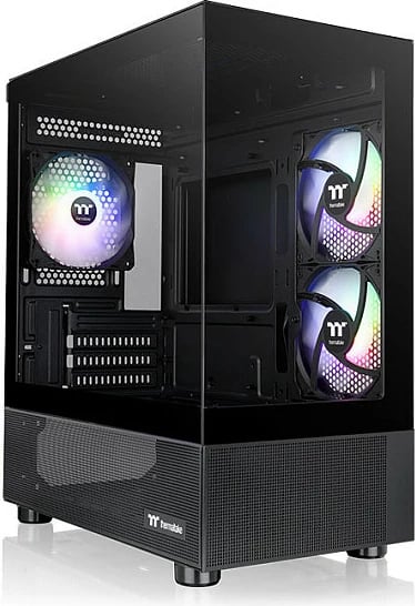 Kasë Thermaltake View 170 TG ARGB, Micro Tower, micro ATX/Mini-ITX, xham i temperuar, e zezë