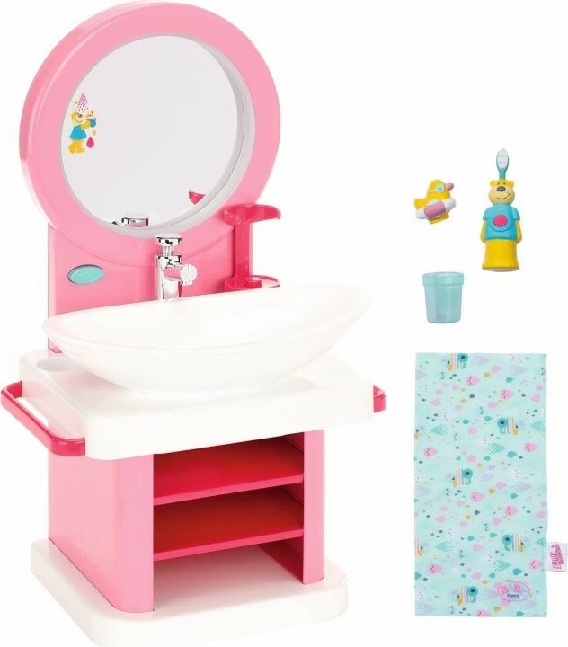 Set aksesorësh Baby Born Toothbrushing Vanity, Zapf, 827093-116719, shumëngjyrësh