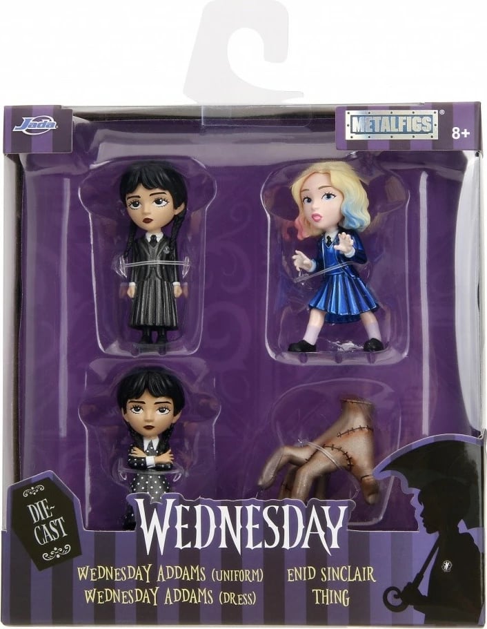 Set figurina metalike JADA TOYS Wednesday, 4 copë, 6.5 cm