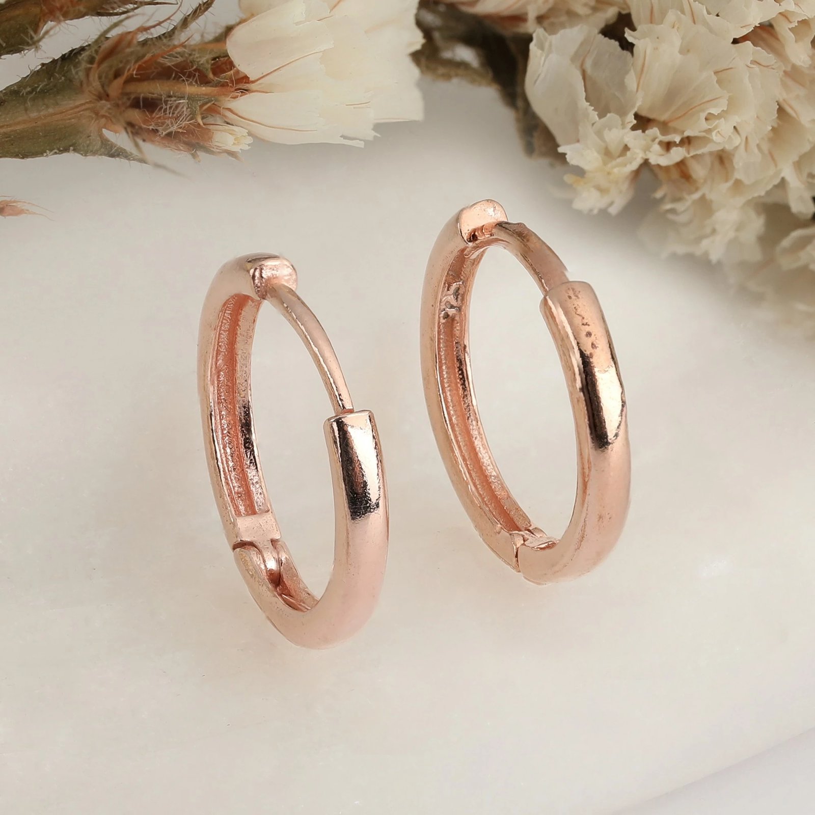 Vathë argjendi ngjyrë ari rozë, Jumeon, 10561ROS, 14mm