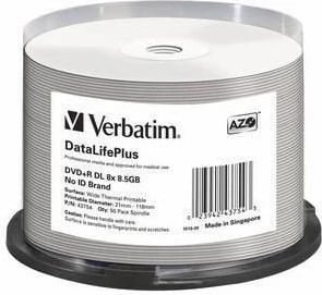 DVD+R Verbatim 8.5GB, Double Layer, 8X