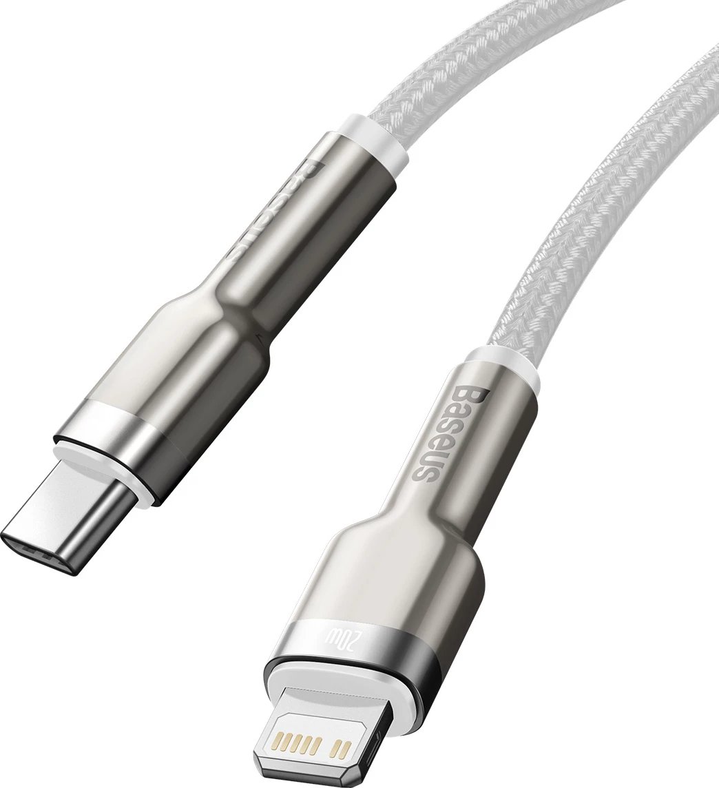 Kabllo Baseus Cafule Series Metal Data CATLJK-B02, USB-C në Lightning, 2m, 20W, Bardhë Kabllo Baseus Cafule Series Metal Data CATLJK-B02, USB-C në Lightning, 2m, 20W, Bardhë