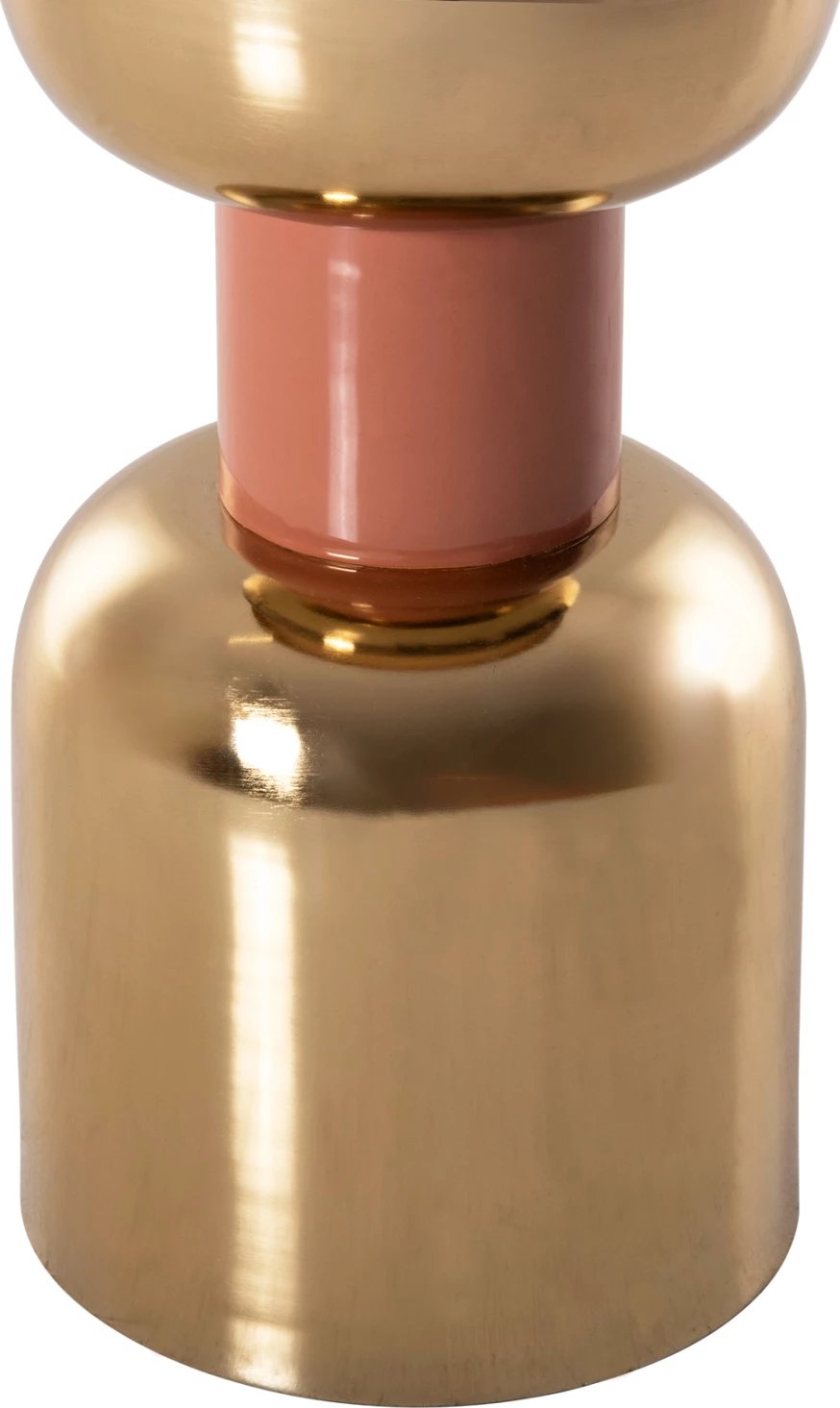 Tavolinë anësore SURAT FH4237.08 metalike, ngjyrë salmon-ari, Φ40.5x60.5H cm