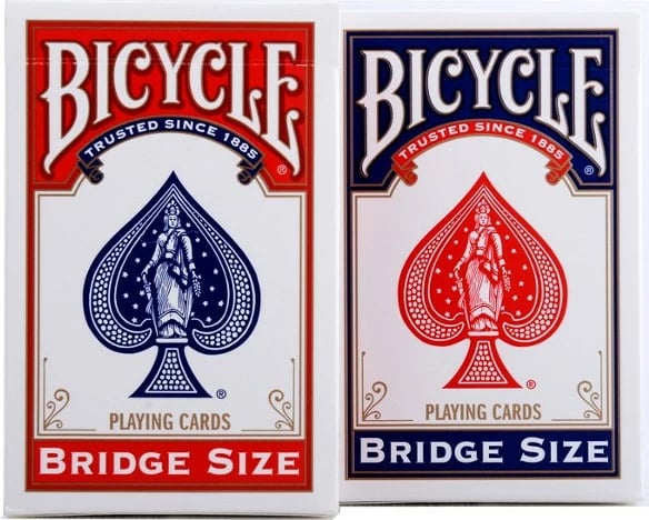 Letra loje Bicycle Bridge Size, indeks standard, 52+2 xhokerë, ngjyrë e rastësishme