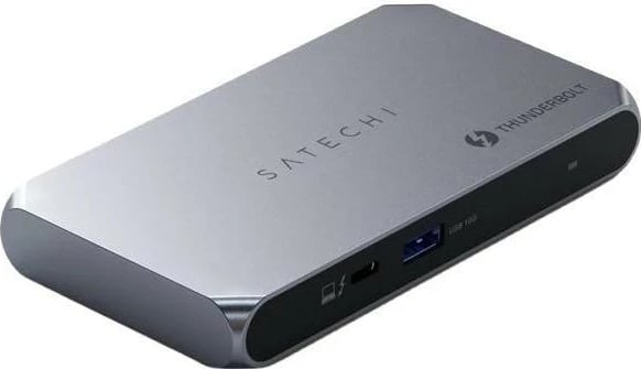 Hub Satechi Thunderbolt 4 Slim Pro, 1x USB 3.2 Gen. 2, 3x TB4, ngjyrë gri