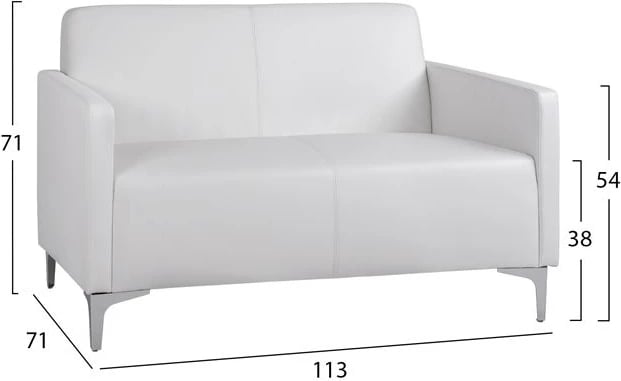 Set 2 pjesë divan 3 & 2 vendesh Nellie FH11274.02 ngjyrë bardhë