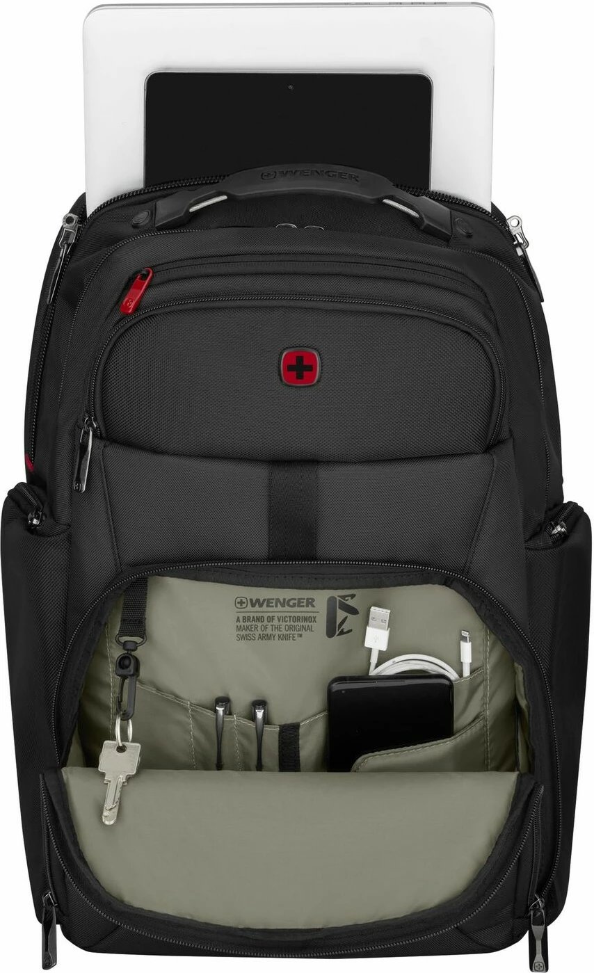 Çantë shpine Wenger Meteor 43, 17 inç, xhep për tablet, e zezë
