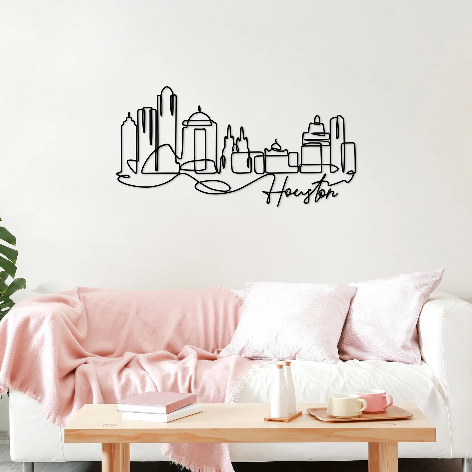 Aksesor dekorativ metalik për mur, Wallity, Houston