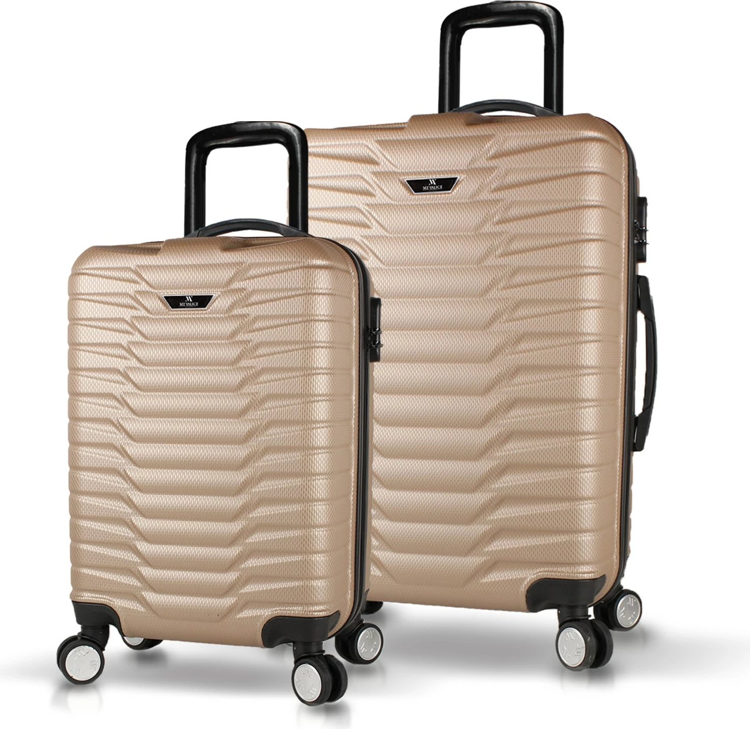 Set valixhesh (2 copë), ngjyrë ari, Zoozie Bags, 5646