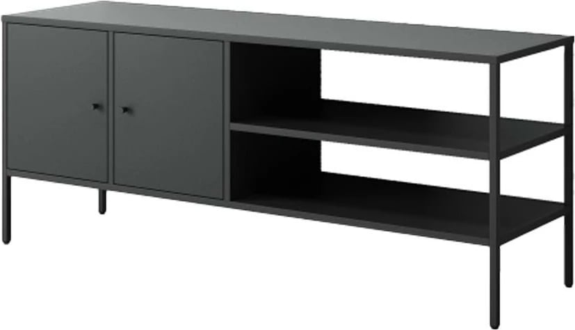 TV Stendë Metalike Nextdeco me Dyer të Hapshme, H50x120x35cm, E Zezë