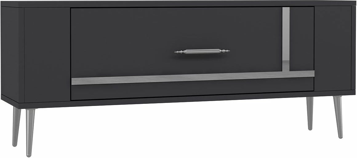 Komodë TV Skye Decor, anthracite, argjend, Retrop1