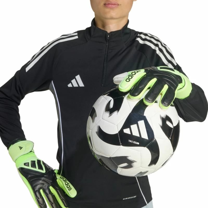 Doreza portieri për fëmijë adidas, të zeza/jeshile