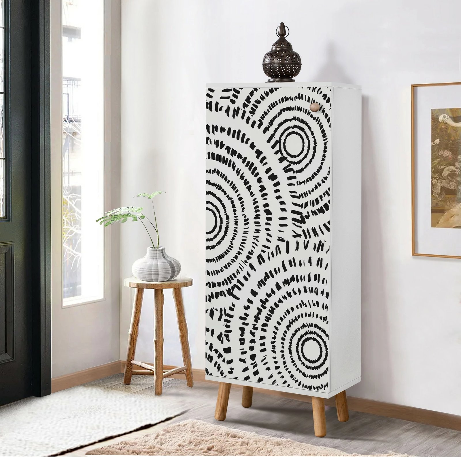 Dollap këpucësh Hanah Home, Vegas - B 946, ngjyrë e bardhë, 50x135x38cm