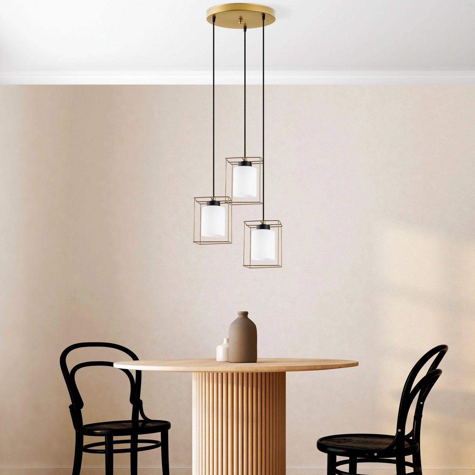 Llambë tavani Opviq Swank, ngjyrë ari, 3 drita, 65x15x113cm