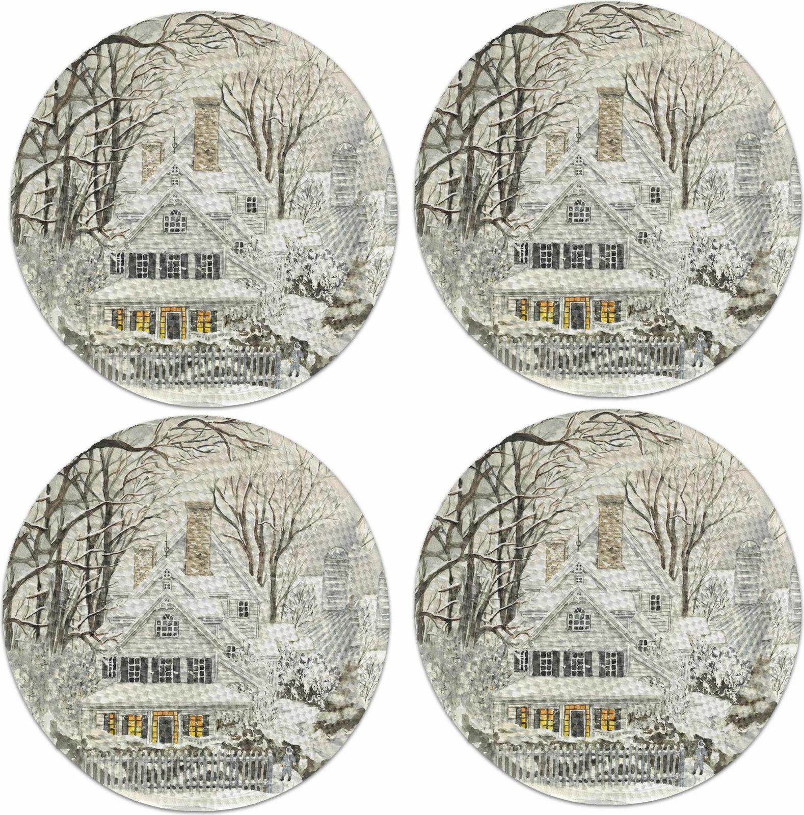 Set nënshtruesish tavoline Hermia Concept, model dimëror, 4 copë, 37cm