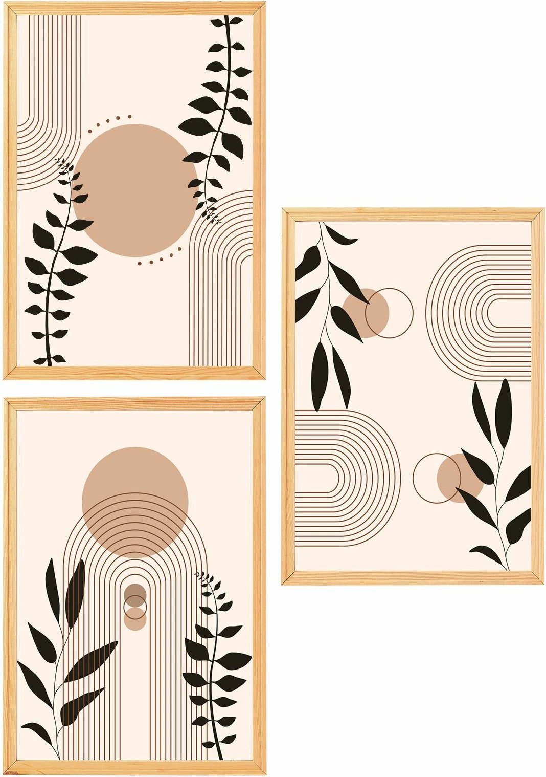 Pikturë dekorative me kornizë MDF (3 copë), Wallity, Myk3001-1