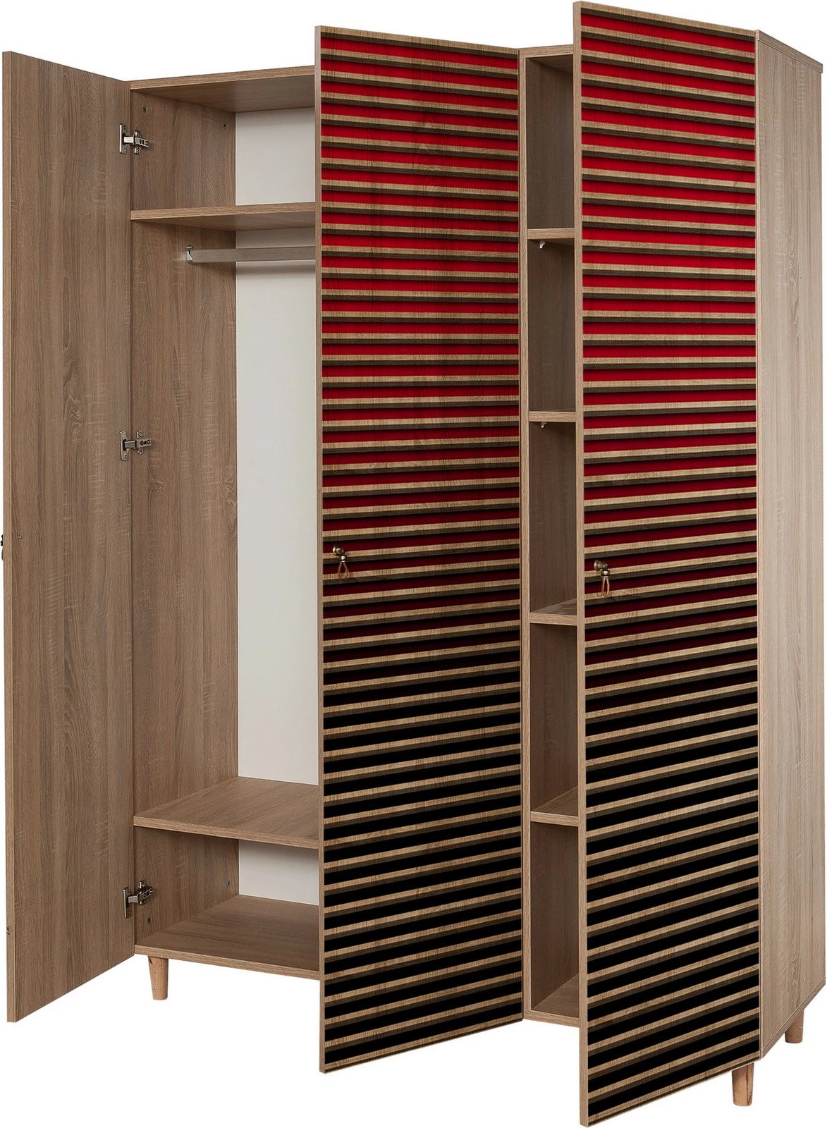 Dollap Hanah Home, Mode-221, ngjyrë lisi Sonoma, dizajn modern abstrakt