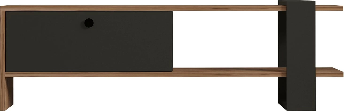 Komodë TV Hanah Home, Ova, ngjyrë lis dhe antracit