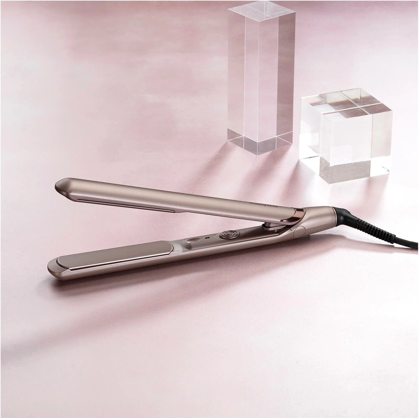 Drejtues flokësh, BaByliss ST90PE, 28mm, 235°C, 3 nivele nxehtësie, ngjyrë rozë e artë