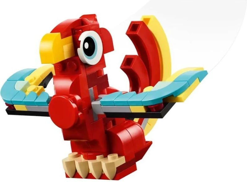 Set LEGO Creator 3-në-1, Red Dragon 31145, 149 pjesë, i kuq