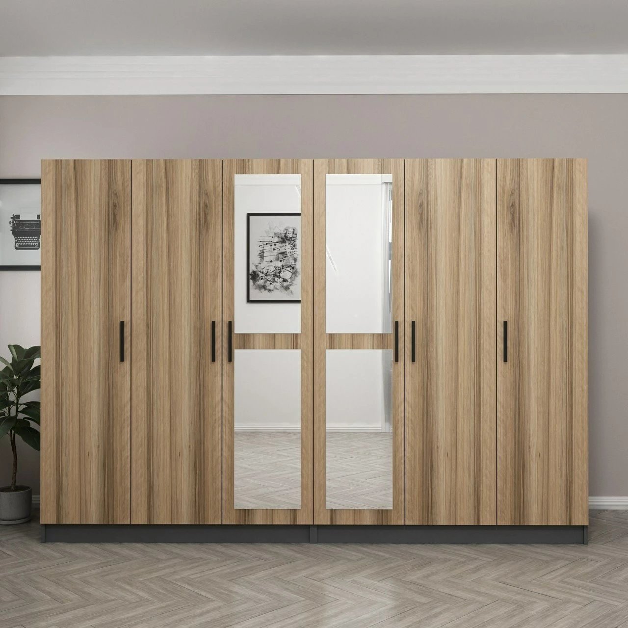 Dollap garderobe Skye Decor, ngjyrë dore, 5121