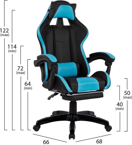 Karrige për lojëra FH1132.08, e kaltër/e zezë