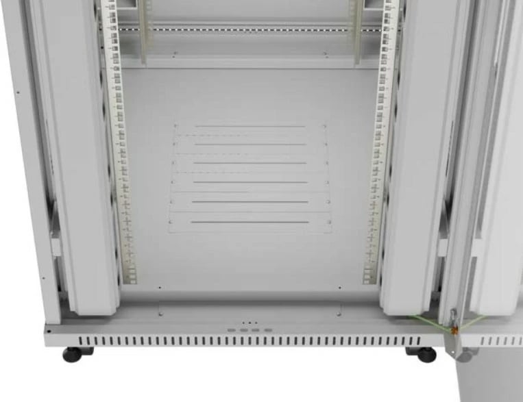 Kasë serveri Lanberg FF01-8047-12SL, 47U, me derë xhami, LCD, Gri